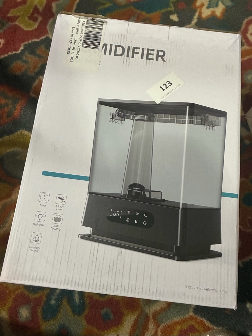 Humidifier in Black and Clear - Digital Touch Controls